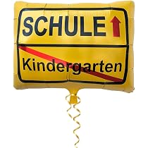 Folienballon "Hurra Schulkind" Rund, Ø 43 Cm – Für Die Einschulung, Mit Helium Schwebend (bis 7 Tage)