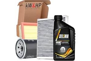 KW&HP KIT TAGLIANDO 3 FILTRI + 4 LITRI OLIO ORIGINALE 5W40 K-PURE EN PER 500 PANDA 169 312 1.2 BENZINA 44 51 KW