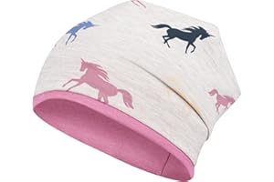 Smarilla Mädchen Mütze Beanie Übergang Stoff Baumwolle doppellagig