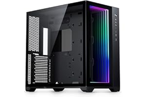 MagniumGear (MG-NE620QI_DBK02) NEO Qube 2 IM, Dual Chamber ATX Mid-Tower, Digital-RGB Infinity Mirror Frontpanel, Front I/O USB Type C, Tempered Glass Panels, Black