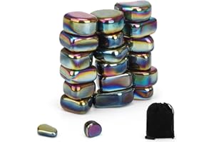 Wukong Juego de 20 imanes magnéticos de hematita de colores, imanes de piedras irregulares, imanes de nevera de ajedrez de batalla para reunión familiar, camping, oficina, viajes, Gomice