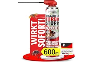 HEIMWERT Insektenspray Akut gegen Ungeziefer – Sofortige Wirkung mit Langzeitschutz gegen Ameisen, Mücken, Fliegen, Silberfische, Spinnen uvam - Spray Mittel für Wohnung + Garten 600 ml (600ml)