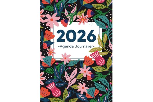 Agenda Journalier: Grand Format A4 - une page par jour - 365 jours avec horaires