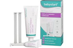 Babystart Fertility Lubricant - FertilSafe Plus Lubricating Gel Tube 75ml, x2 Re-Useable Applicator and x2 Prefilled 5ml Personal Lubrification - Natural, Water Based, Paraben Free, Fertile Friendly