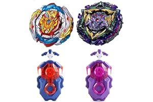 Netoke Gyros Turbo Set, 4D Metal Fusion Combat Gyros, With Battling Top Launcher, Gift Sets,(B-201+B-175)