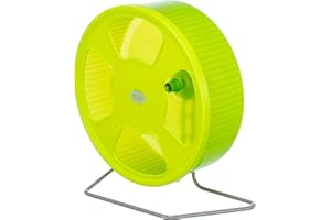 TRIXIE Roue d'exercice - plastique - à poser ou à accrocher - facile à manier et silencieuse - surface de course fermée - diverses couleurs - choix aléatoire - ø 20 cm - 61010