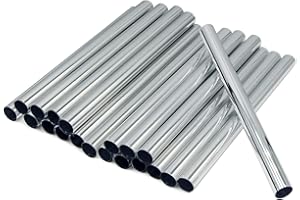 APRAGAZ Copri tubi per radiatore, 200 mm x 15 mm, cromati, collari per tubi radiatori (confezione da 20)