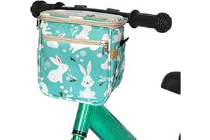 ZKIXUIWI Kids Bicycle Basket Bike Handlebar Bag Organizer, Children's Front Bike Decoration Accessory for Girls & Boys, Kid Bike Bag Fits for Balance Bike, Tricycle, Scooter