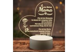 Welsky Muttertagsgeschenk Geschenke Für Mama - Geburtstagsgeschenk Für Mama Acryl LED Nachtlicht - Muttertag Weihnachtsgeschenke Geschenke Für Mama Zum Geburtstag-5