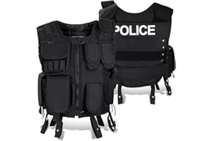 ‎BLACK SNAKE Black Snake® SWAT Einsatzweste Taktische Weste schwarz Paintball Softair Gotscha Brustschutz