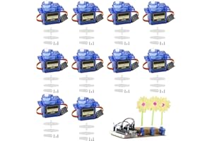 BAIFULAI 10 Stück 9G Micro Servo Motor : Mini Servomotor für Arduino, Mini Modellbau Servos mit Kabel, Micro Servo Motor für RC Robot Arm/Hand/Gehen Helikopter Flugzeug Auto Boot Steuerung
