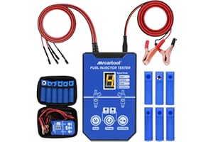 MOTOCOCHE Equipo de prueba y limpieza de inyectores de combustible automotriz EFI GDI con 6 adaptadores (5V/12V), 4+4 modos de impulso, herramienta universal para inyectores de combustible