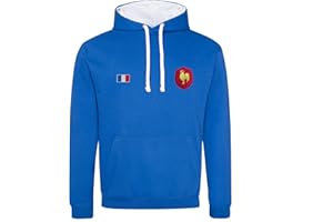 SUPER LEMON Six Nations Sudadera con capucha Internacional de Rugby Union League Mundial de Francia, con diseño de partidarios franceses, regalo de cumpleaños no oficial