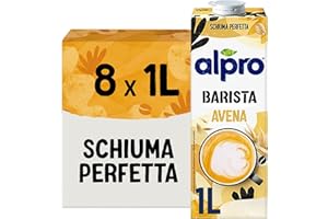 ALPRO BARISTA, bevanda all'AVENA, 100% vegetali, ideale con il caffè (8 confezioni x 1 Litro)