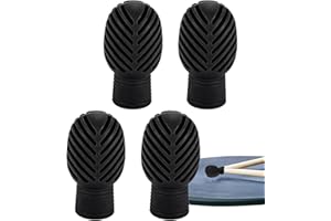 LYRICALIST Conseils pour sourdine de batterie,Conseils pour sourdine de de tambour,Embouts de s en Silicone 4 pièces pour un son de claquement muet | Couvercles de protection de maillet de de tambour, accessoire