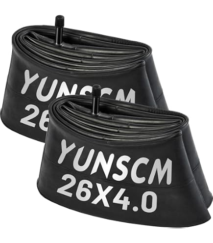 YunSCM Lot 2 Chambres à Air 26x4.0/4.5 Auto-Réparatrices – Valve AV32, Butyle Épaissi, Anti-crevaison Pour VTT/Vélo Électrique