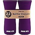 Jmoe USA 22oz Sleeve for Cirkul Water Bottle | Fits 22 oz Plastic and Stainless Steel Bottles | Neoprene Sweat Absorbing Material | Fitted Design | 2-Pack | Insulated Cover (Purple)