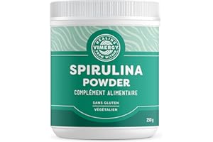 Vimergy Spiruline Poudre – Facile à Digérer – Poudre à Absorption Rapide –Végétalien – Formulé sans Agents Anti-Agglomérants, Additifs, Arômes ou Sucre - Sans OGM et sans Gluten