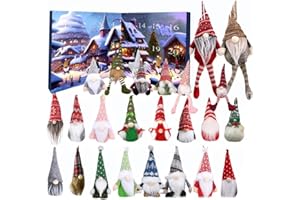 YAYY Christmas Gnome Advent Calendar 2025, 24 Pieces Christmas Gonks Advent Calendar, 24 Days Countdown To Christmas Ornament Dwarf Doll Collectible Toy Figures Gift for Kids
