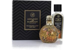 ASHLEIGH & BURWOOD | Setting Sun Gift Set | Hand Crafted Golden Sunset Lamp & Moroccan Spice Fragrance 250ml