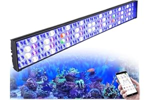 PopBloom WiFi acquario marino Luce LED, lampada per acquario a spettro completo per la barriera corallina SPS/LPS Luce della vasca dei pesci (90W (per 80-100cm))