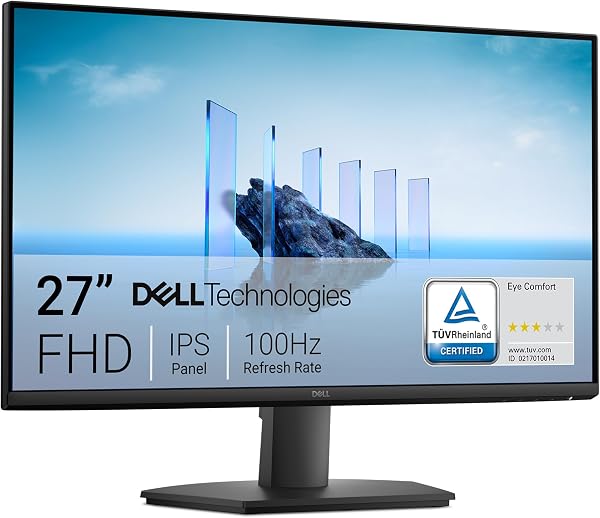 Dell 27 Monitor - SE2725HM, Full HD (1920x1080), 100Hz, IPS, 5ms, VESA (100x100mm), HDMI, VGA, 3 Year Warranty, Black - 1