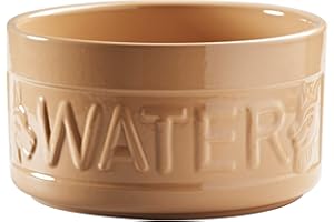 Mason Cash Cane Water Bowl 20cm Large Stoneware Pet Bowl, 2.4 Litre Capacity, Classic Design, Dishwasher & Microwave Safe, Ideal for Food and Water