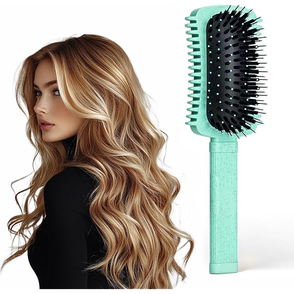 Curly Hair Brush 2025 – Lockenbürste Zum Definieren & Formen, Für Alle Haartypen, Ergonomisch, Grün