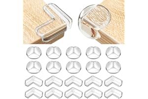 20 Pièces Protection Coin de Table Bébé Protège Coin de Table Bebe Protection Angle Meuble pour Table Coin Enfant Meubles Bureau, Doux et Haute Résilience, Transparent