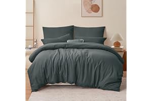 ‎RUIKASI RUIKASI Bettwäsche 220x240 3teilig Grau - Bettbezug 220 x 240 Set Anthrazit mit Kissenbezüge, Bettwäsche-Sets 240x220 aus Mikrofaser mit Reißverschluss Weich und Bügelfrei