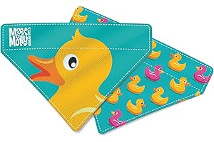 MAX & MOLLY URBAN PETS Max & Molly Bandana réversible en tissu pour chiens et chats, tissu doux, design sans cravate, passe à travers la boucle supérieure (canetons, moyen-grand)