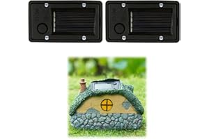 GMENTS 2 Pcs Solar Lantern Top Replacement Parts for Garden Lights Waterproof Small LED Solar Panel Lantern Lid Light Bulb Square Battery Box Accessories for Outdoor Hanging Lanterns DIY Table Light Patio