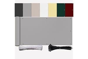 Ufamiluk Balkon Windschutz Grau balkonumrandung Stoff HDPE Wetterfest Blickdichte UV-Schutz für Balkon Garten Terrassen die Seite 90x700cm