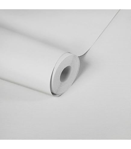 Carta Da Parati Verniciabile In Tessuto Non Tessuto - Bianco, 10,05m X 0,53m - 5,33 Mq - Foto 4