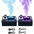 Lot de 2 Machines à Brouillard 1500W avec RGB 24 LED DMX & Télécommande | 1500W, Éclairage RGB 24 LED, Contrôle DMX & Sans fil, Format Lot de 2, Idéal pour Halloween, Noël et mariages