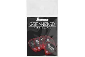 Ibanez PPA16HSG Sand-Grip Short Teardrop Guitar Pick Red 1.0mm (6-Pack) - Zestaw kostek