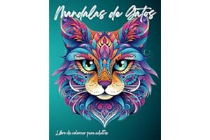Libro Para Colorear Mandalas De Gatos Relajante y Antiestrés: Diseñado tanto para jóvenes como adultos que buscan una vía de escape creativa y ... páginas para colorear. (Terapia de Colores)