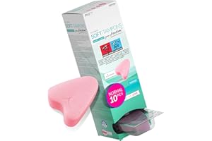 JOYDIVISION Soft Tampons normal I 10 pcs I pour le sport, la natation & le spa I Éponges menstruelles ultra douces I Insertion & retrait faciles I Tampon doux sans fil