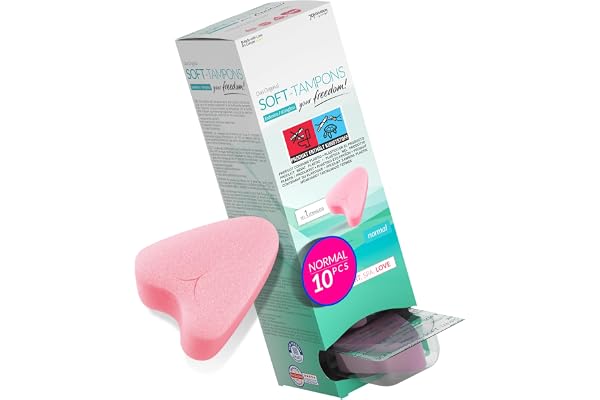 JOYDIVISION Soft Tampons normal I 10 pcs I pour le sport, la natation & le spa I Éponges menstruelles ultra douces I Insertion & retrait faciles I Tampon doux sans fil