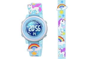 Dotodo Toys Gifts for 3 4 5 6 Year Old Kids, Watch for Girls Age 3-10 with Waterproof LED Lights Alarm - Best Gifts
