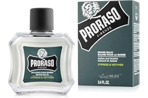Proraso | Baume à barbe Cypress & Vetyver (flacon de 100 ml) – Baume pour barbe adoucissant et protecteur contre les démangeaisons et l'inconfort – Fabriqué en Italie