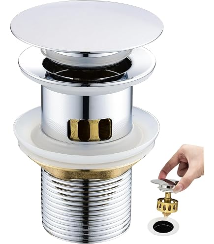 Piletta per lavabo clic clac cromata