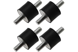 ECSiNG Gummipuffer Stoßdämpfer Gummi Puffer Anti-Vibration, 25x20mm M8 (18mm Gewindelänge), 4 Stück