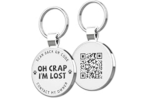 MYLUCKYTAG QR Code Pet ID Tags Dog Tags - Pet Online Profile - Scan QR Receive Instant Pet Location Alert Email