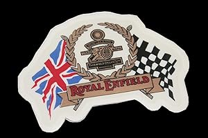 ENFIELD COUNTY Enfield de Paire Royal Enfield Brtish Angleterre Union Jack + Cehqured Drapeau Autocollant de Canon