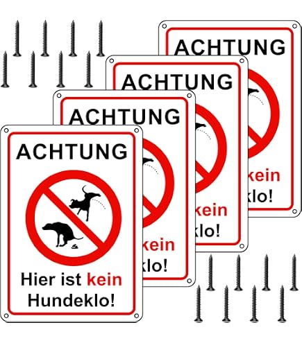 5 Stück „Kein Hundeklo“ Schilder 30x15 Cm – PVC Steckschild, Wasserdicht, Für Rasen, Park, Spielplatz