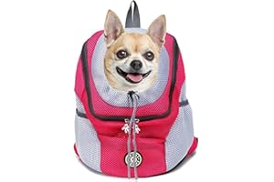 ESPFHN Sac à Dos de Transport pour Chien - Respirant - Imperméable - pour Petits Chiens et Chats - Sac à Dos de Transport réglable - Bandoulière rembourrée - pour randonnée, Voyage en Plein air1