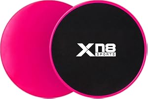 ‎XN8 SPORTS Xn8 Gleitscheiben Fitness Übung core Fitness Scheibe Gym Gliding Discs für Bauchmuskeltraining Übungen Teppich Holzböden für Hause Training, gleitscheibe Sport Slides