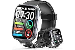 CILLSO Smartwatch Herren Damen, 1,95"HD Touch Fitnessuhr mit Telefonfunktion, 110+Sportmodi Smart Watch Fitness Tracker mit Pulsmesser Schlafmonitor Schrittzähler, IP68 Wasserdicht Sportuhr für iOS Android