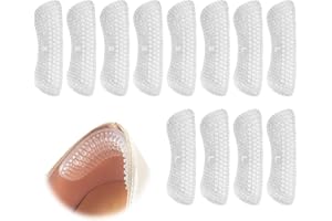 LOBVABA 6 Paires de Coussinet Talon Chaussure en gel silicone Autocollants pour chaussures invisibles Protege Talon pour femmes et hommes Protection talon chaussure Sport Antidérapant Protege Talon Chaussure